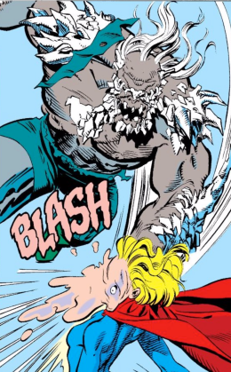 Their last fight, in The Death of Superman did not go well. (Image: DC Comics)